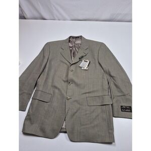 S Cohen Suit Jacket Mens 44R Gray Wool Herringbone High Twist Stretch Canada